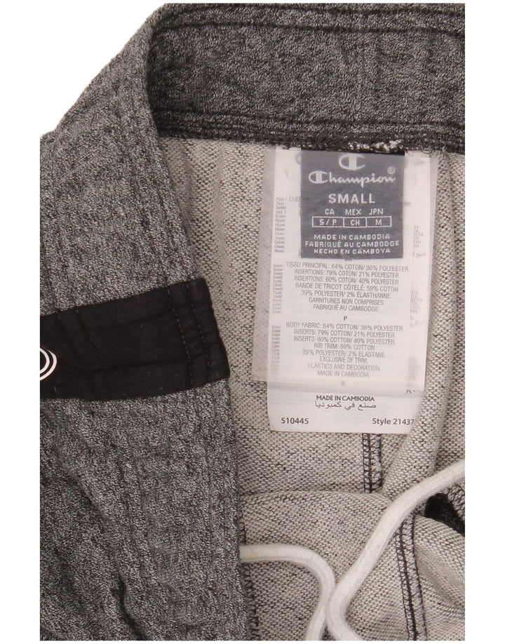 Champion Mens Graphic Tracksuit Trousers Joggers Small Grey Colourblock