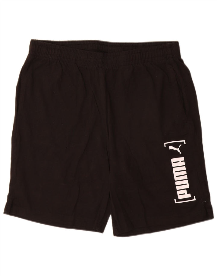 PUMA Mens Graphic Sport Shorts Large  Black