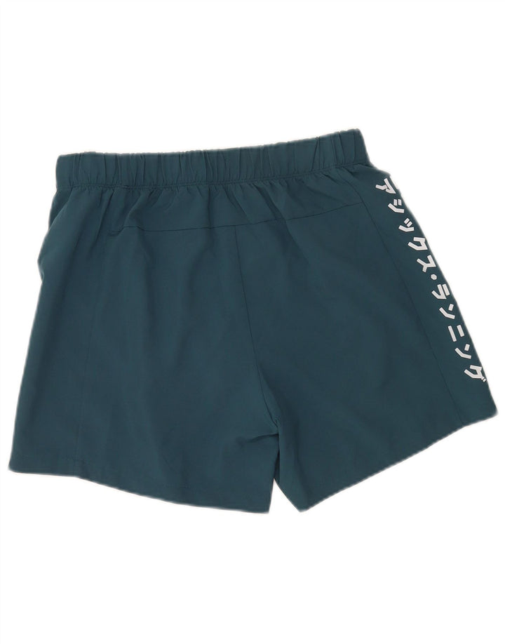 Asics Mens Graphic Sport Shorts Medium  Navy Blue Polyester