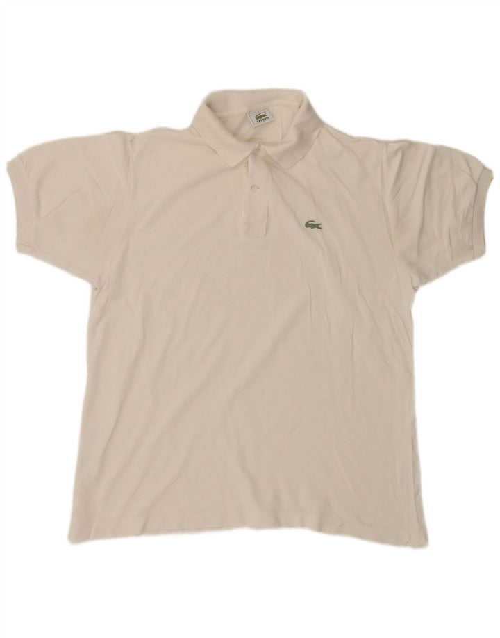 LACOSTE Mens Polo Shirt Size 5 Large Beige
