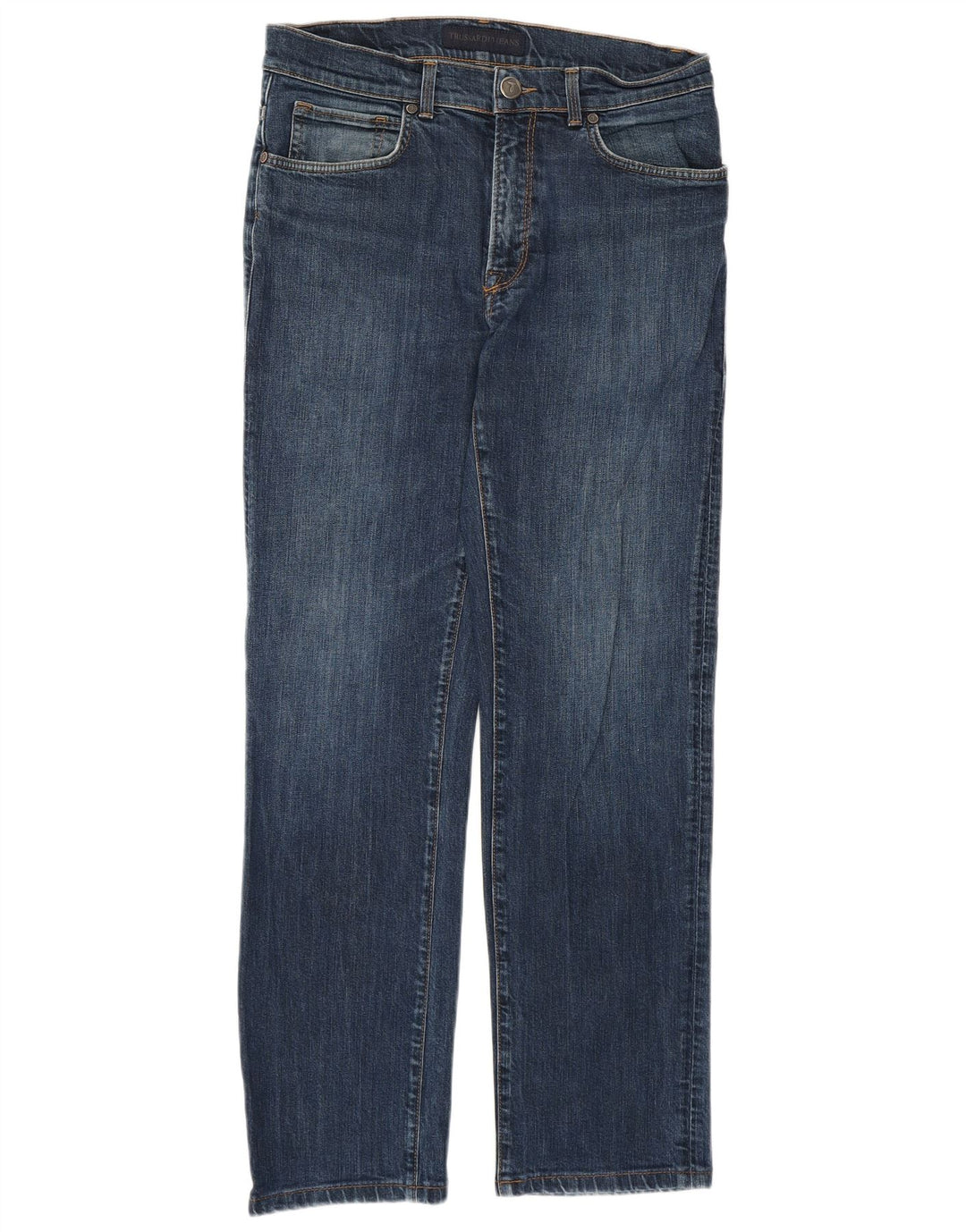Trussardi Womens Straight Jeans W32 L29 Blue Cotton