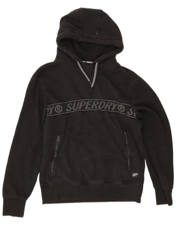 Superdry Mens Graphic Hoodie Jumper Large Black Cotton