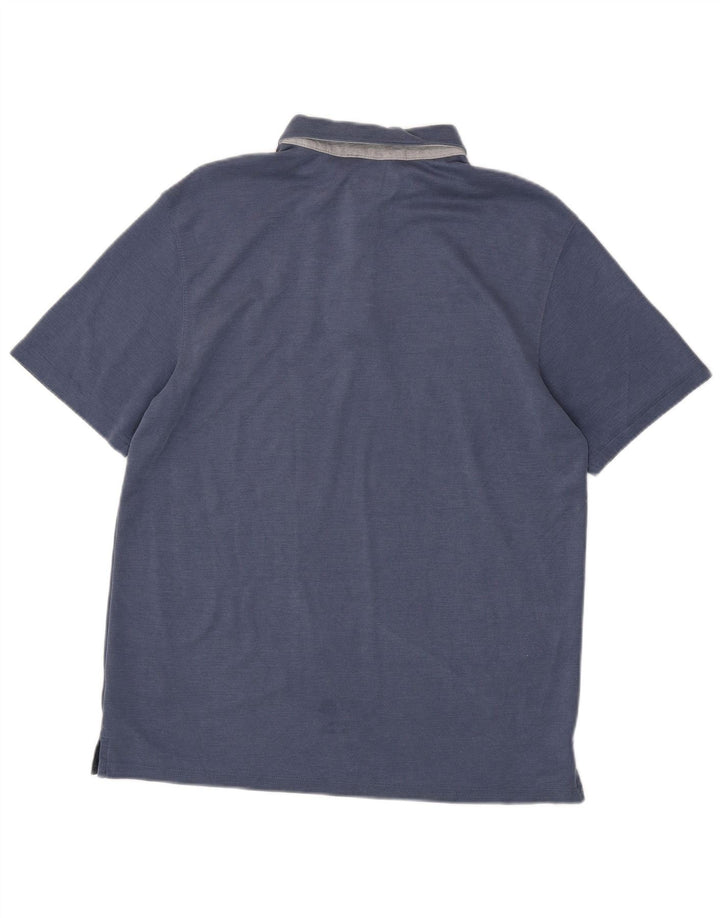 Columbia Mens Polo Shirt Large Blue Modal