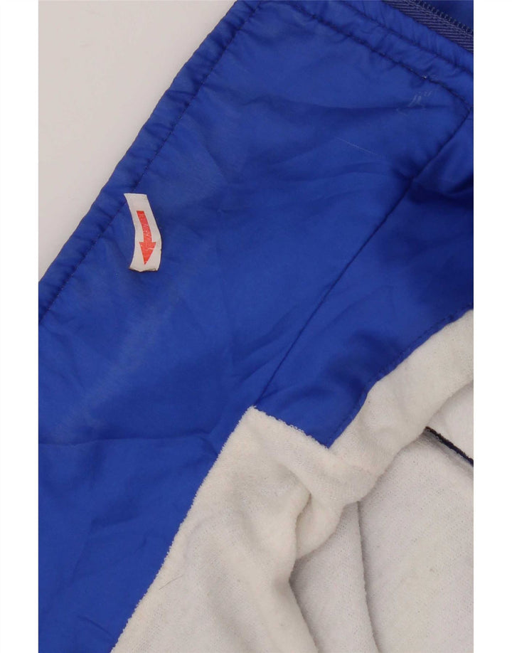 Vintage Mens Tracksuit Top Jacket XL Blue Geometric Polyester