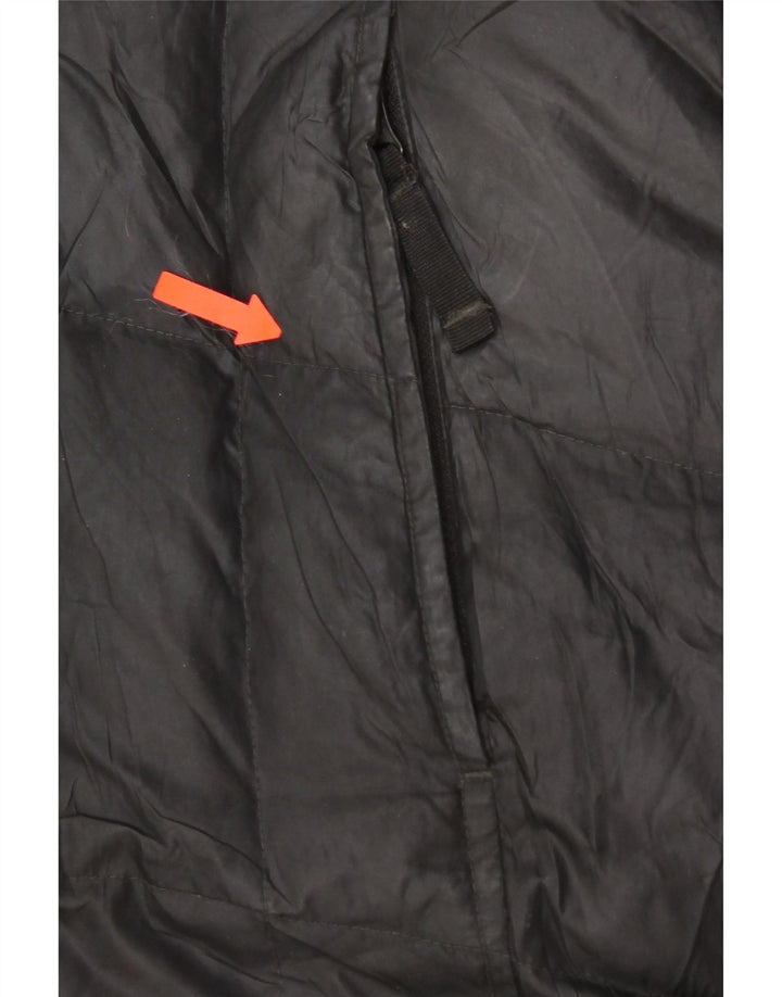 Eddie Bauer Womens Hooded Padded Coat UK 14 Medium Black Polyester