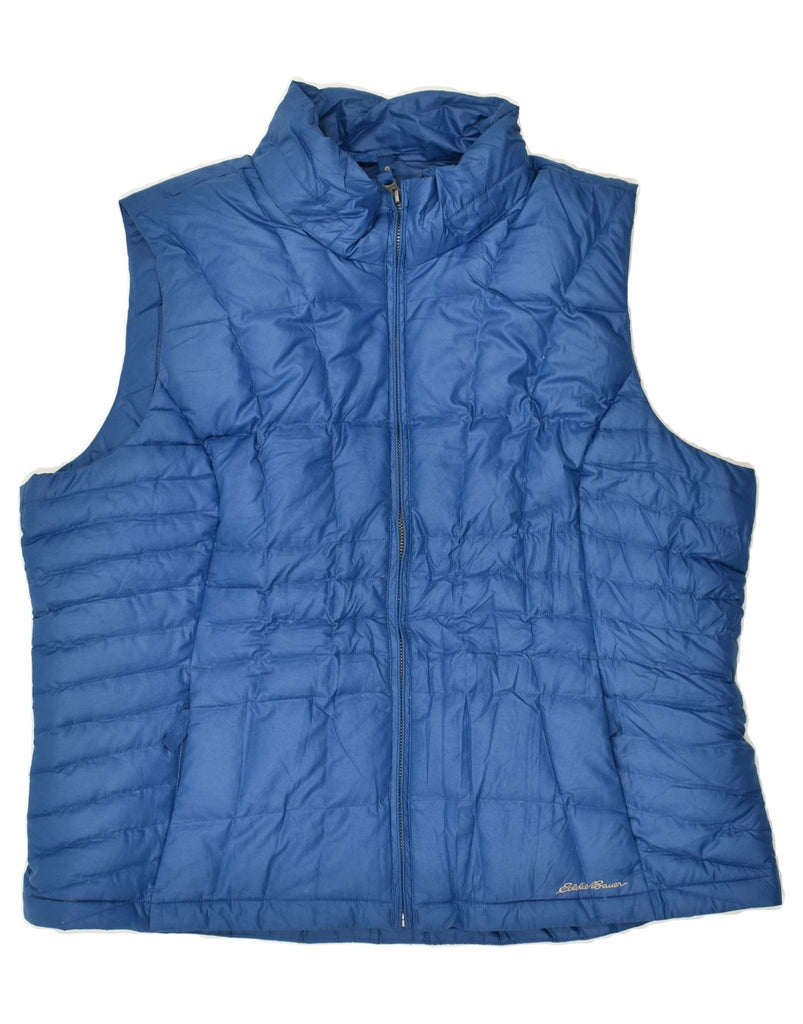 EDDIE BAUER Womens Padded Gilet UK 20 2XL Blue Polyester | Vintage Eddie Bauer | Thrift | Second-Hand Eddie Bauer | Used Clothing | Messina Hembry 