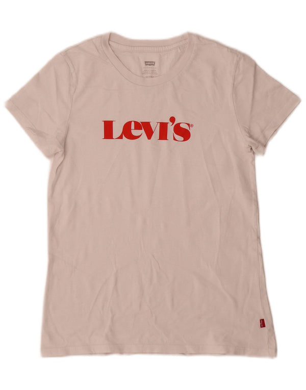 Levi's Womens Graphic T-Shirt Top UK 6 XS White