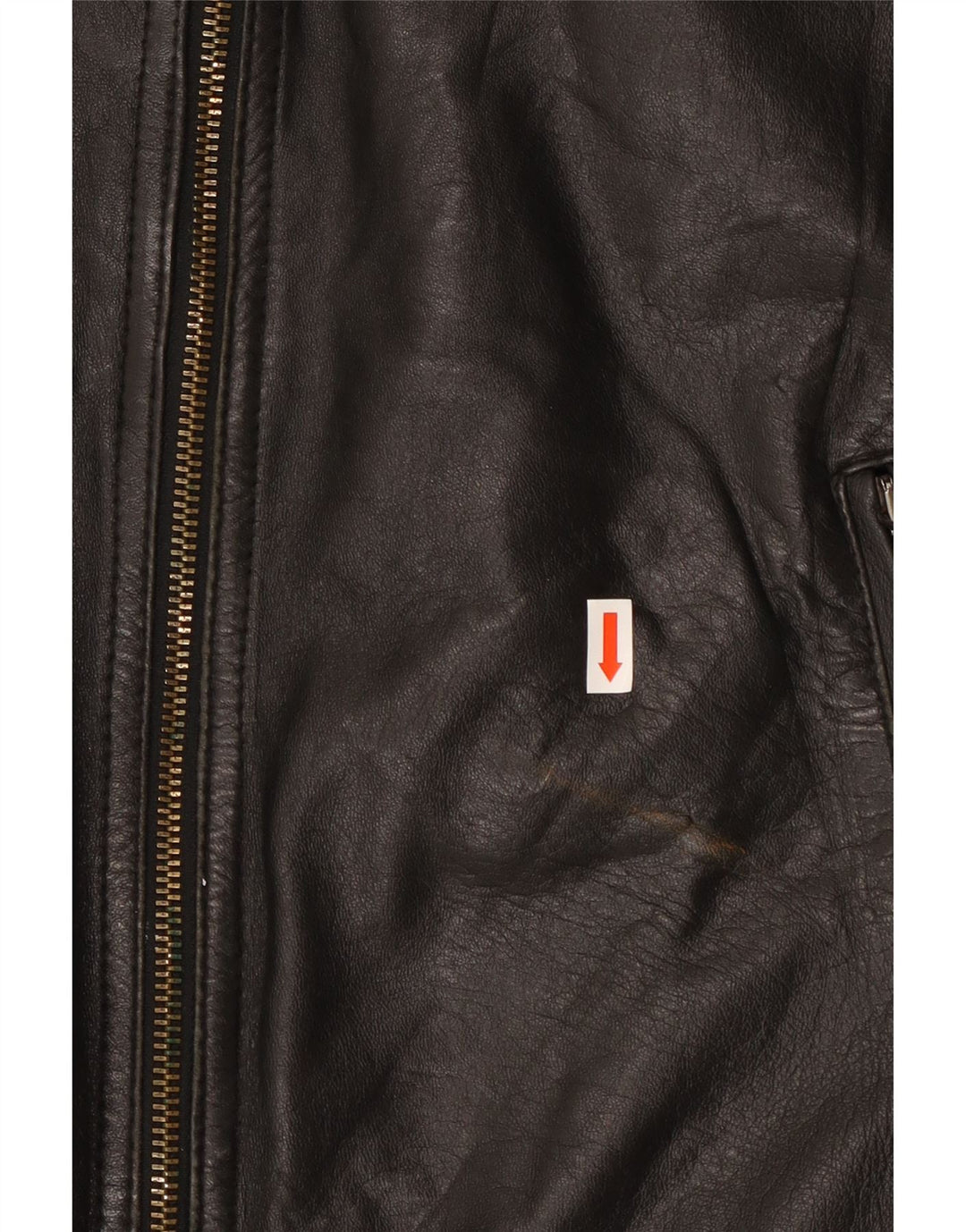 Vintage Mens Leather Racer Jacket IT 54 XL Black Leather