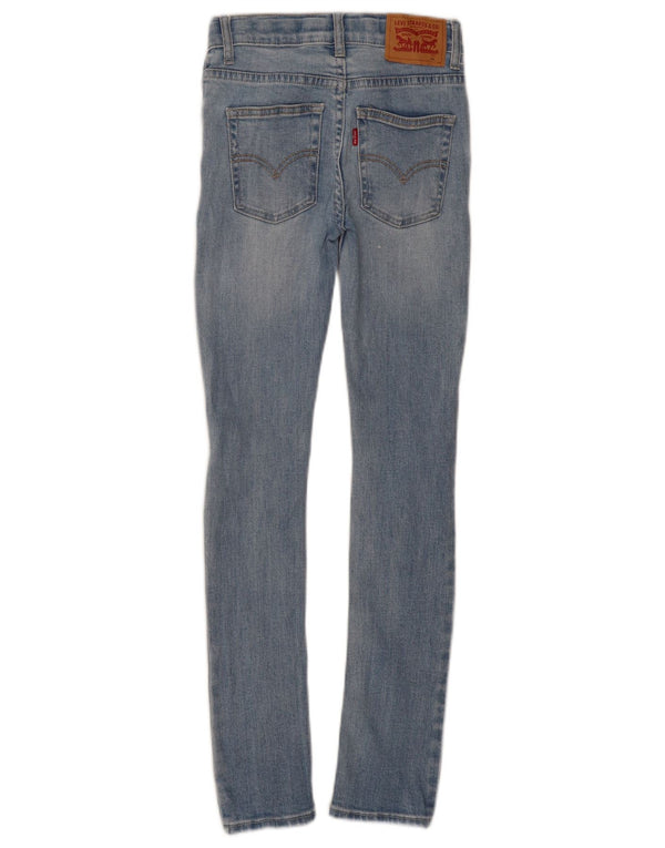 LEVI'S Girls Distressed Skinny Jeans 9-10 Years W24 L28 Blue Cotton