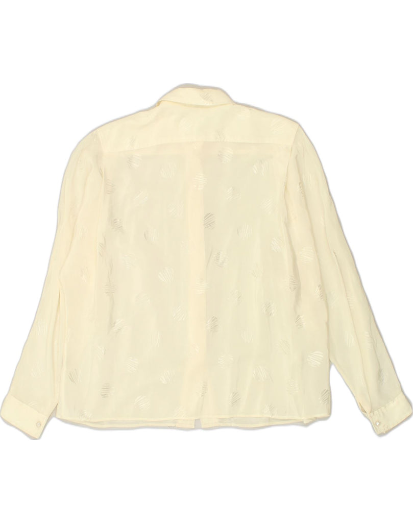 MARIO PUCCI CECCONI Womens Shirt IT 46 Large Off White Acetate | Vintage Mario Pucci Cecconi | Thrift | Second-Hand Mario Pucci Cecconi | Used Clothing | Messina Hembry 