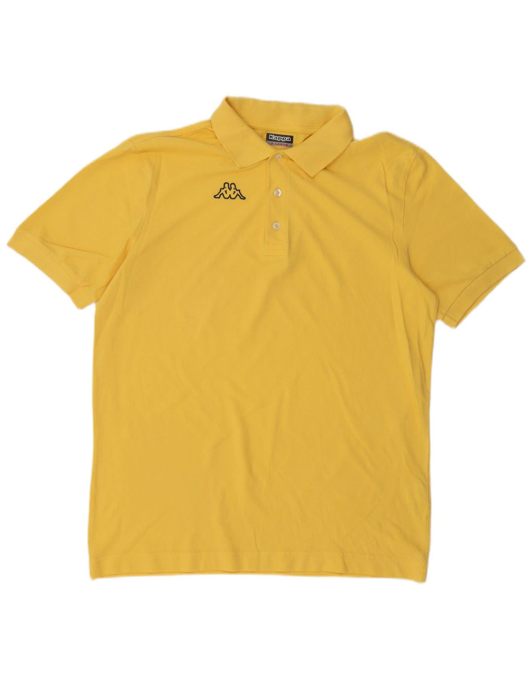 Kappa Mens Graphic Polo Shirt XL Yellow Cotton