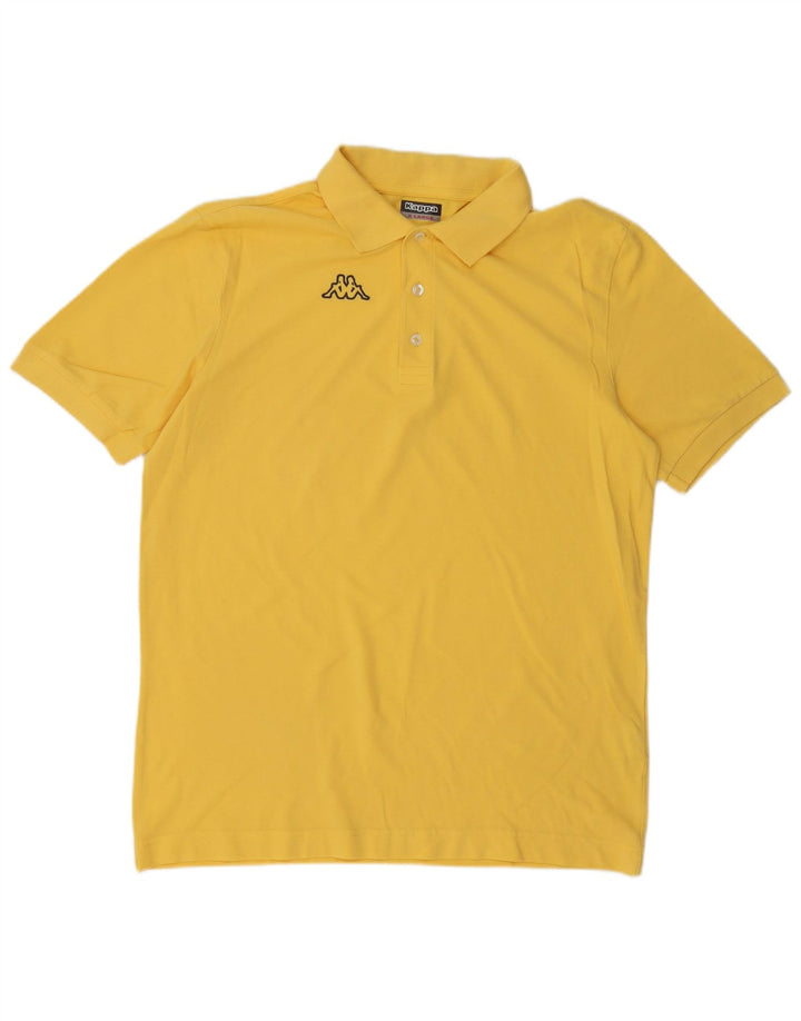 Kappa Mens Graphic Polo Shirt XL Yellow Cotton