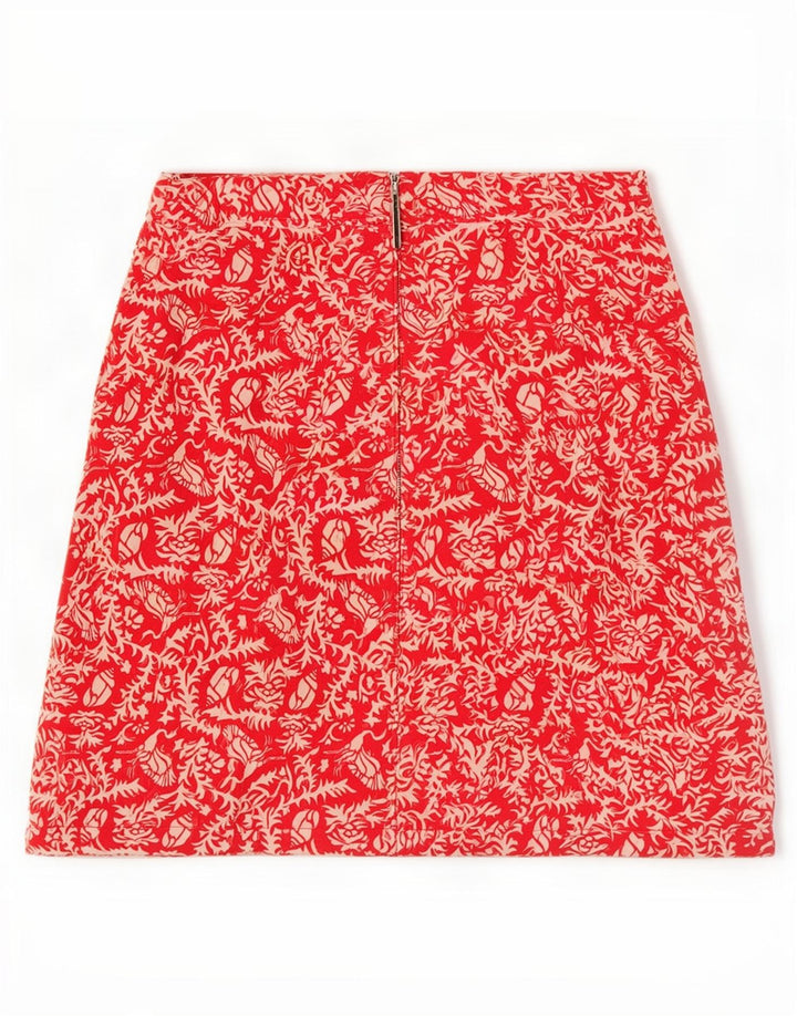 Murphy & Nye Womens Mini Skirt W27 Small Red Floral Cotton