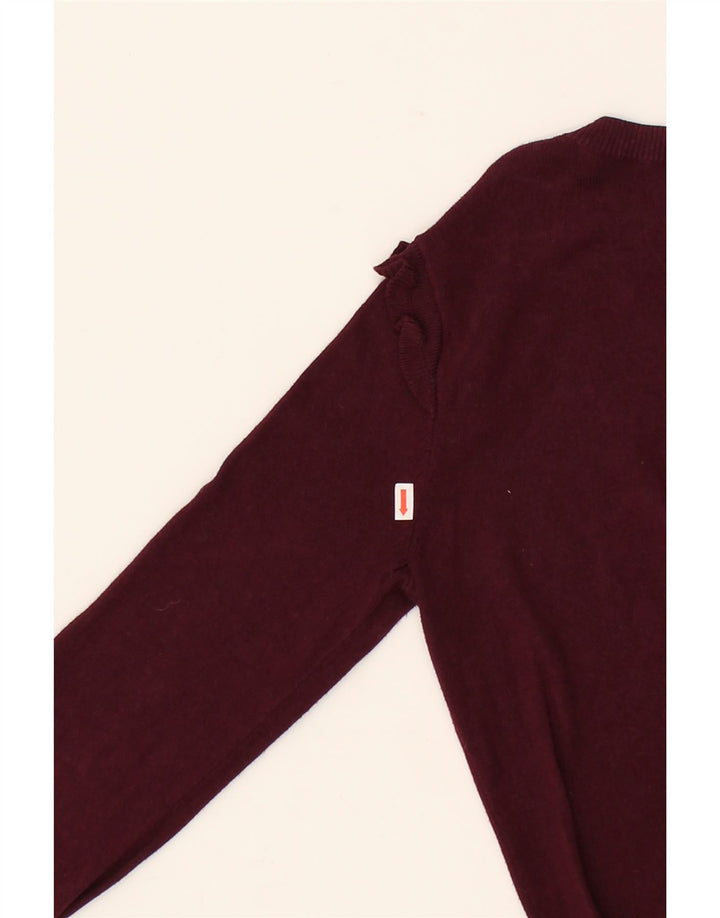 OASIS Womens Crew Neck Jumper Sweater UK 12 Medium Burgundy Cotton Vintage Oasis and Second-Hand Oasis from Messina Hembry 