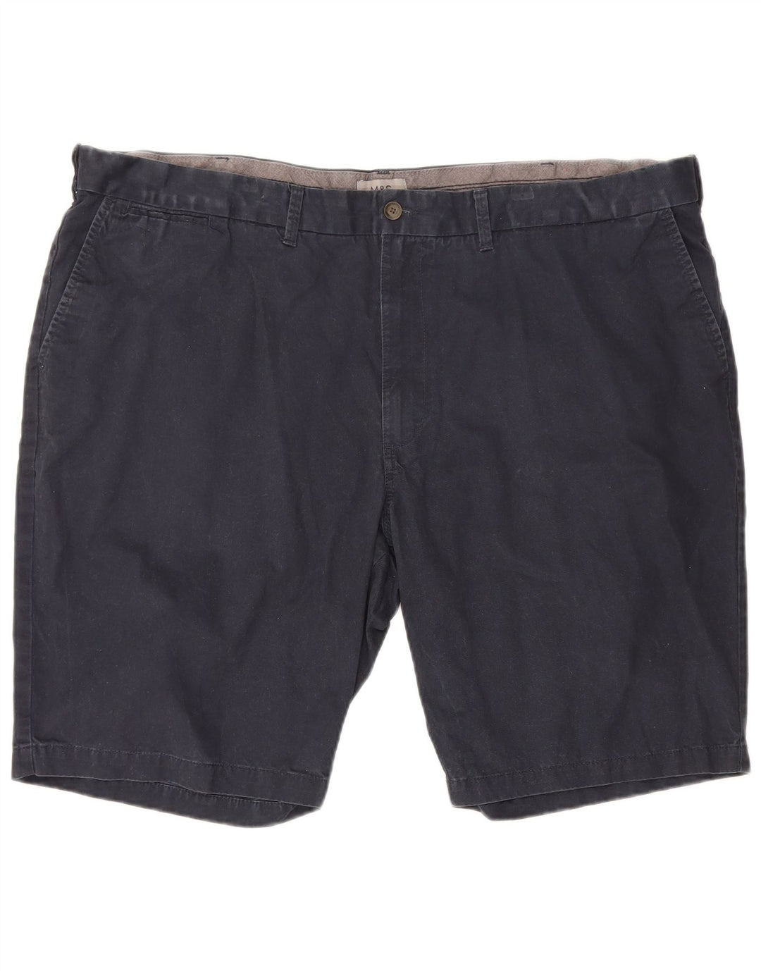 Marks & Spencer Mens Chino Shorts W48 4XL Navy Blue Cotton