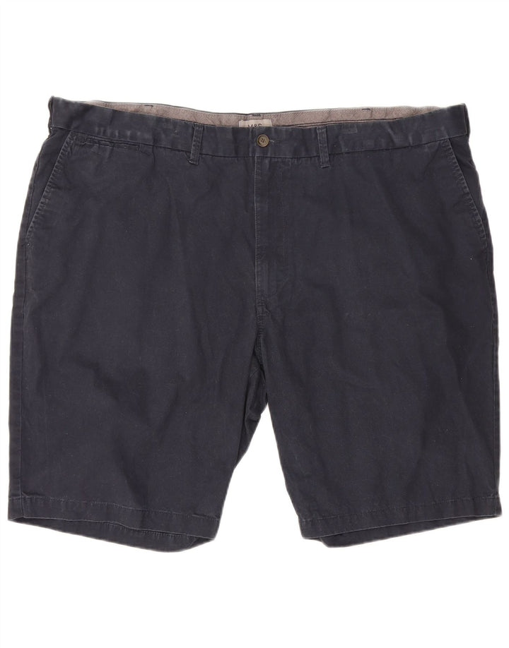 Marks & Spencer Mens Chino Shorts W48 4XL Navy Blue Cotton