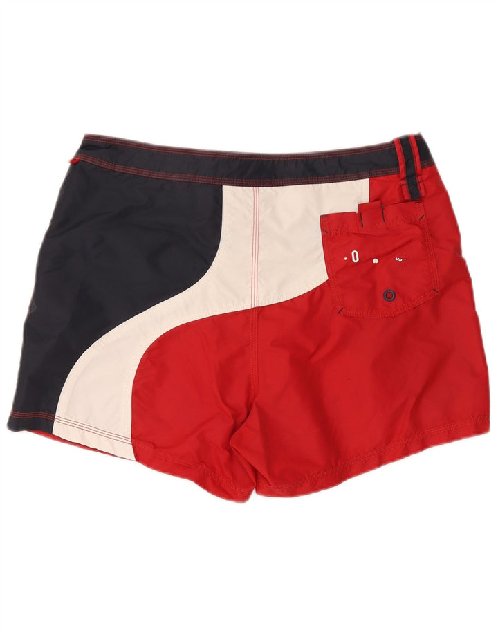 North Sails Mens Swimming Shorts Large  Red Colourblock Polyamide