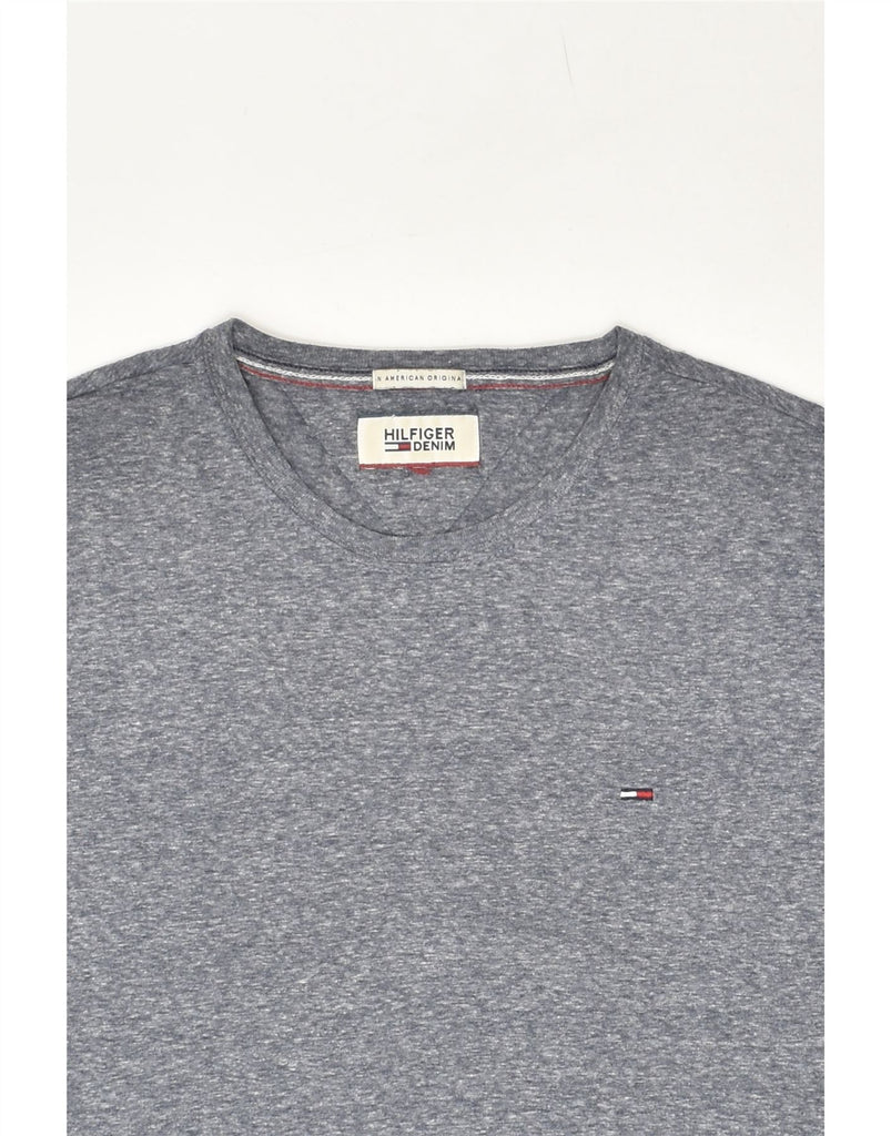 TOMMY HILFIGER Mens T-Shirt Top Small Grey Flecked Cotton | Vintage Tommy Hilfiger | Thrift | Second-Hand Tommy Hilfiger | Used Clothing | Messina Hembry 