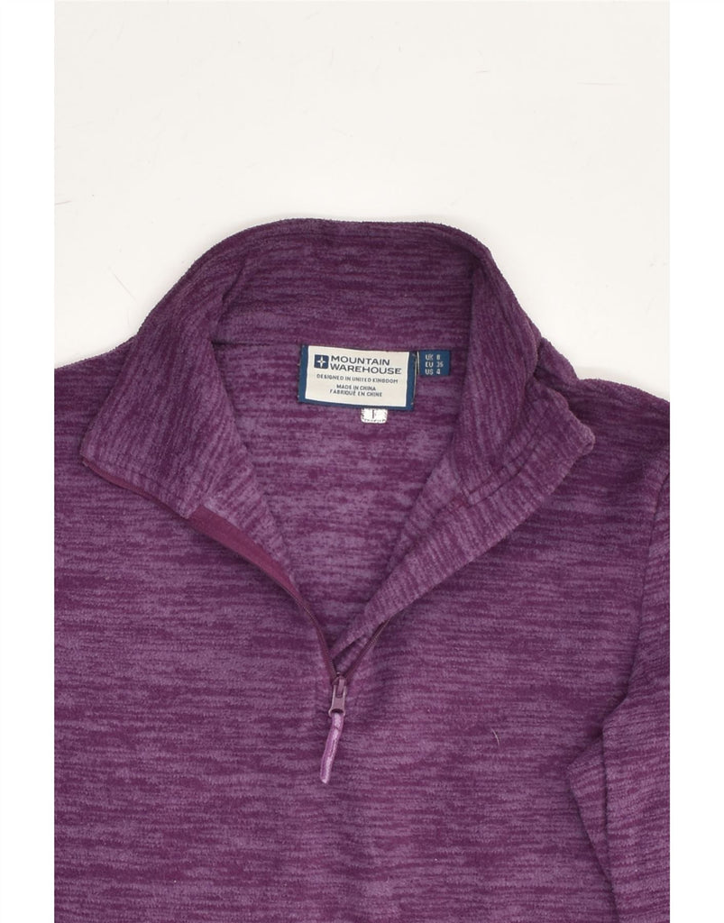 MOUNTAIN WAREHOUSE Womens Zip Neck Fleece Jumper UK  8 Small Purple | Vintage Mountain Warehouse | Thrift | Second-Hand Mountain Warehouse | Used Clothing | Messina Hembry 