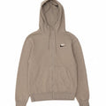 NIKE Mens Zip Hoodie Sweater XS Grey Cotton