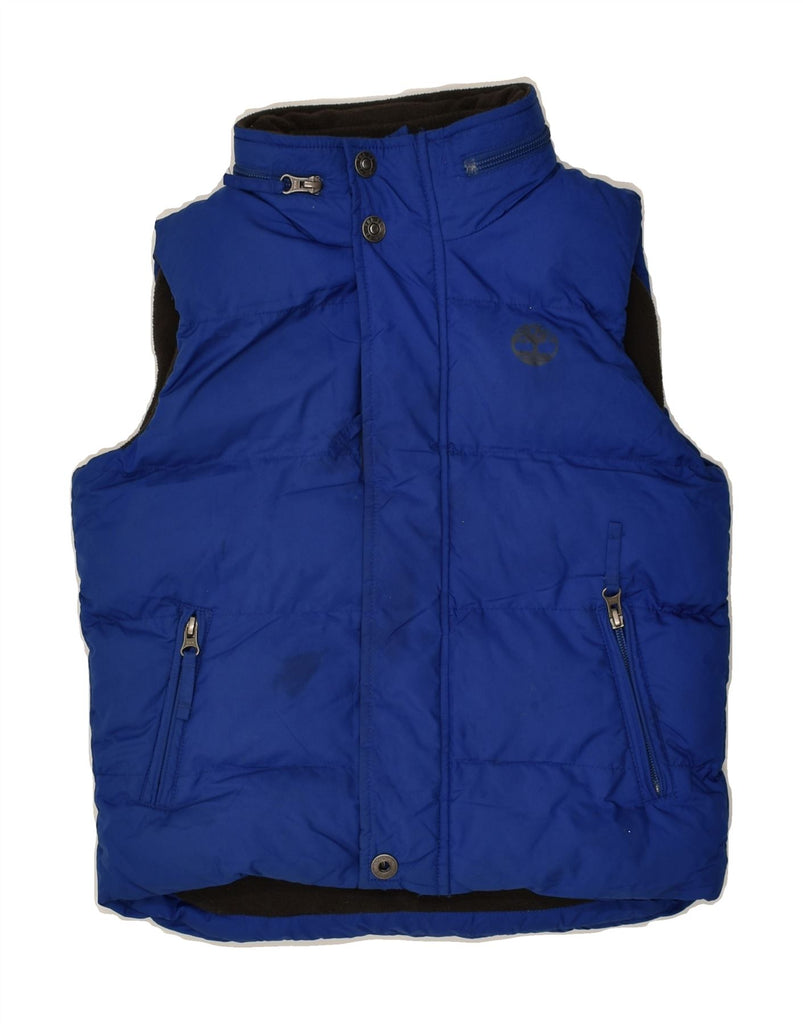 TIMBERLAND Boys Hooded Padded Gilet 5-6 Years Blue Polyester | Vintage Timberland | Thrift | Second-Hand Timberland | Used Clothing | Messina Hembry 