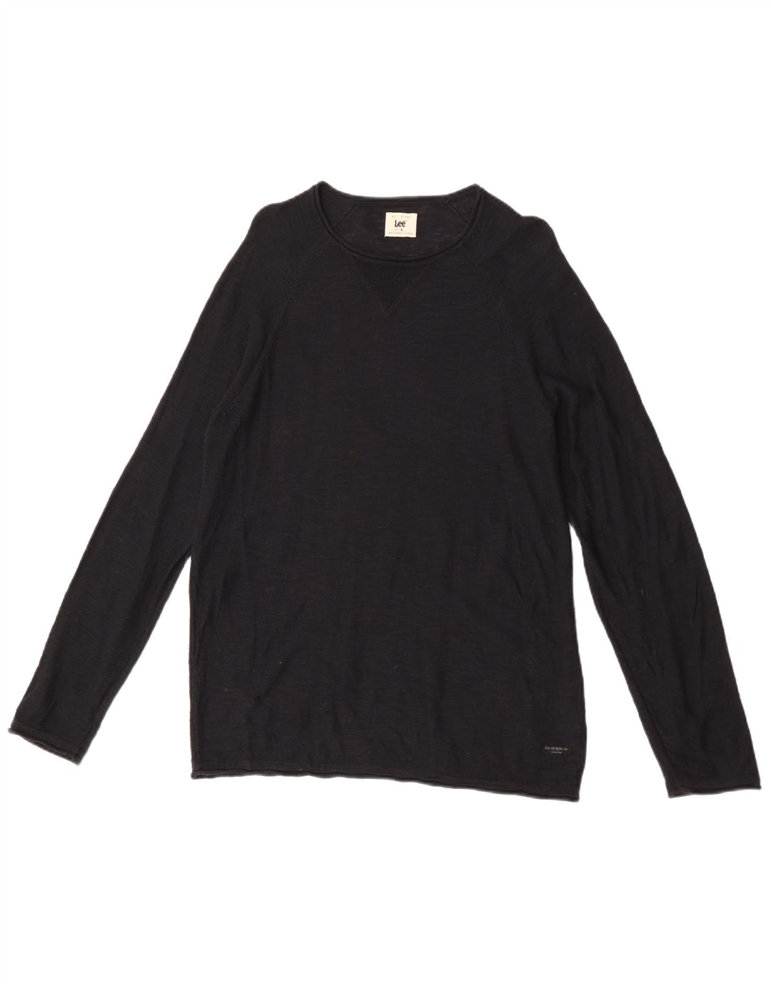 Lee Mens Crew Neck Jumper Sweater Small Black Cotton