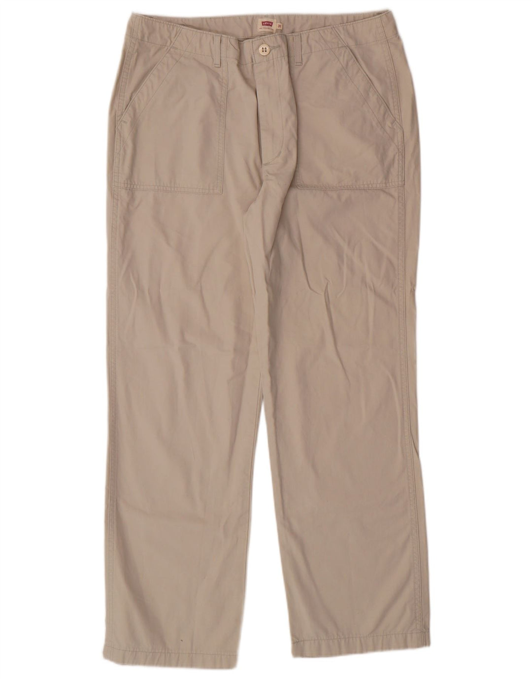 LEVI'S Mens Straight Chino Trousers W31 L28 Beige Cotton