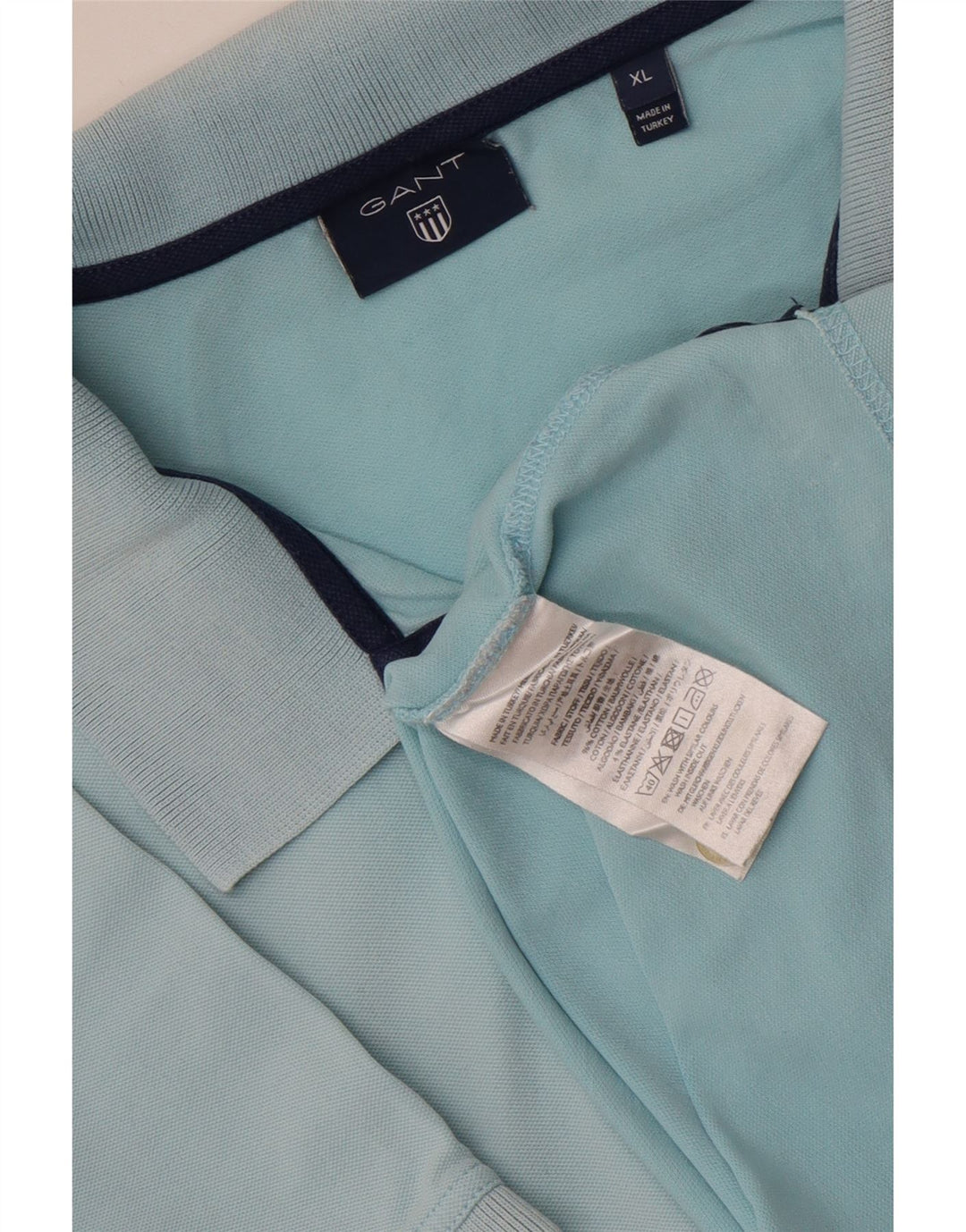 Gant Mens Polo Shirt XL Blue Cotton