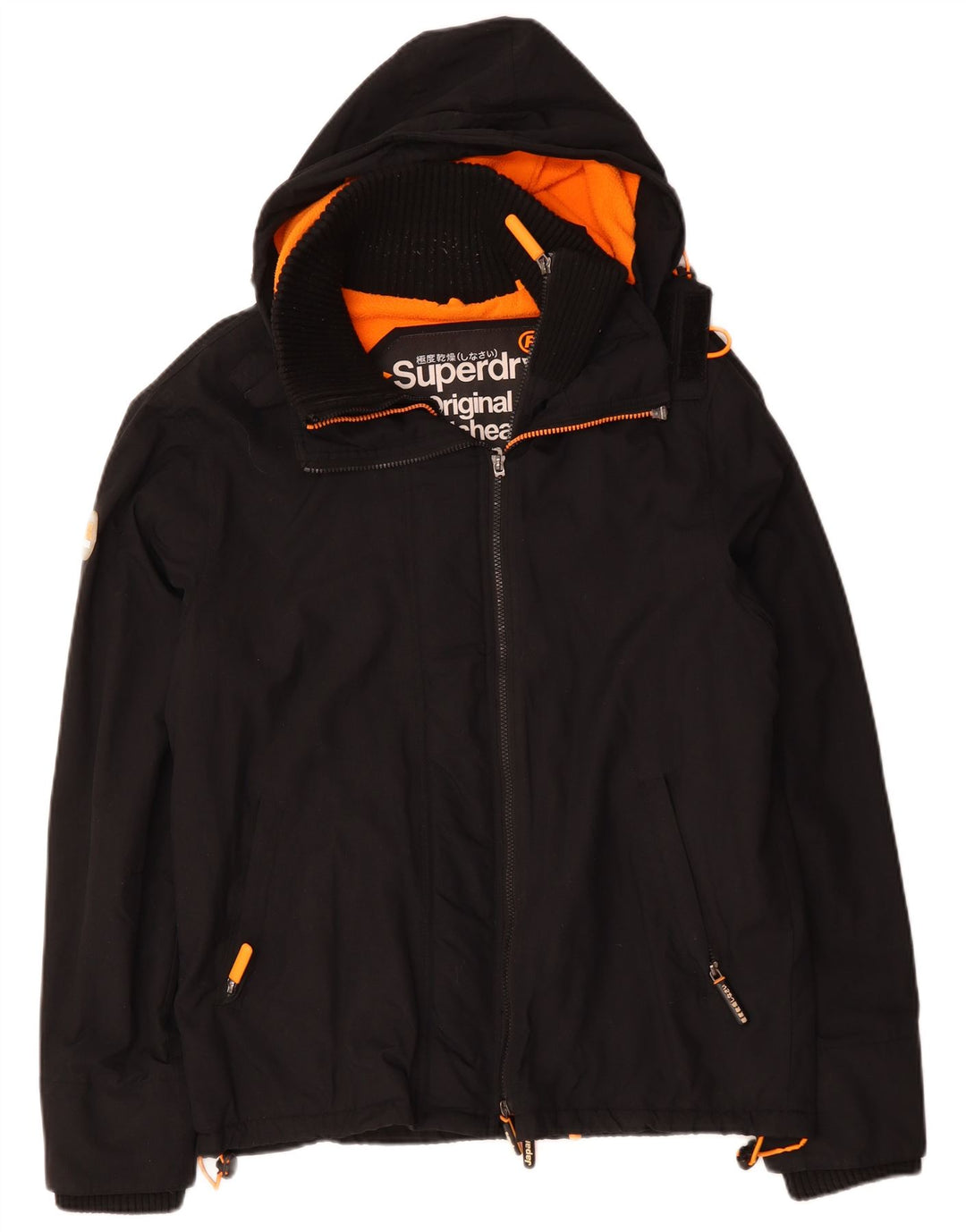 SUPERDRY Mens The Windcheater Graphic Windbreaker Jacket UK 42 XL Black