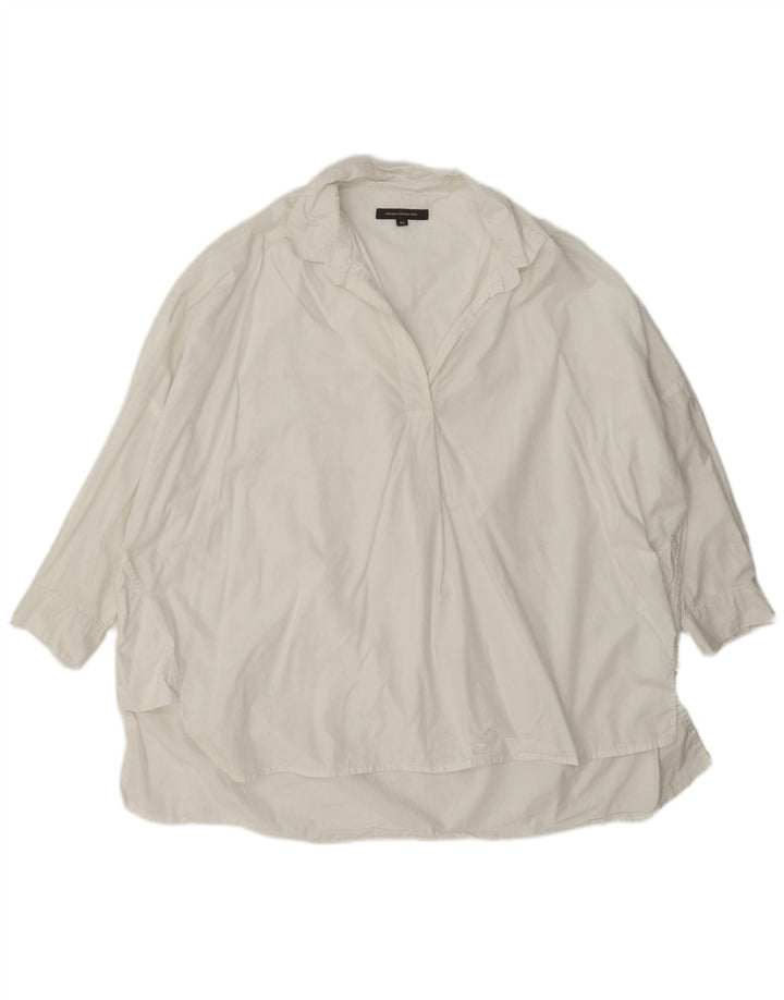 French Connection Womens 3/4 Sleeve Oversized Pullover Shirt UK 18 XL White