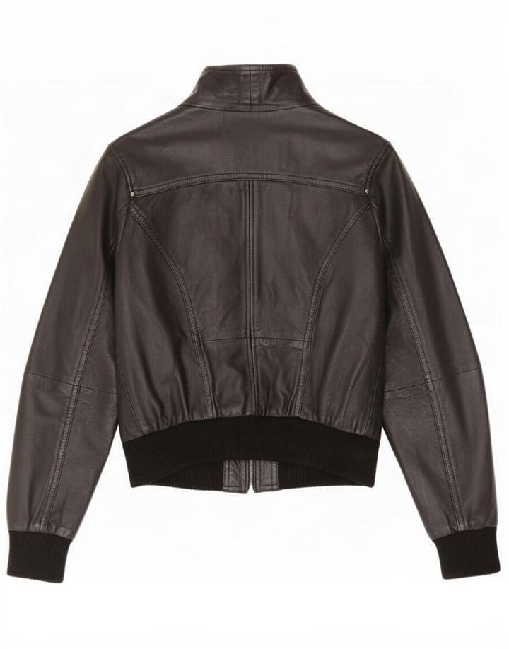 Carrie Hoxton Womens Leather Jacket UK 14 Medium Black