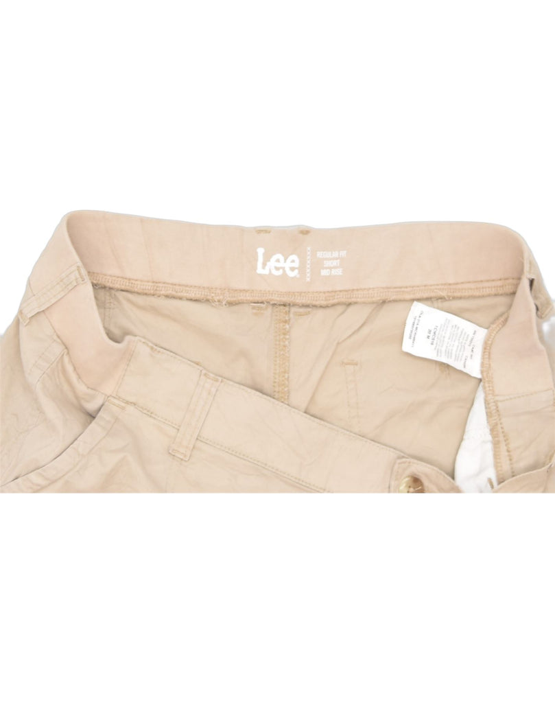 LEE Womens Regular Fit Mid Rise Cargo Shorts US 20 3XL W44 Beige Cotton | Vintage | Thrift | Second-Hand | Used Clothing | Messina Hembry 