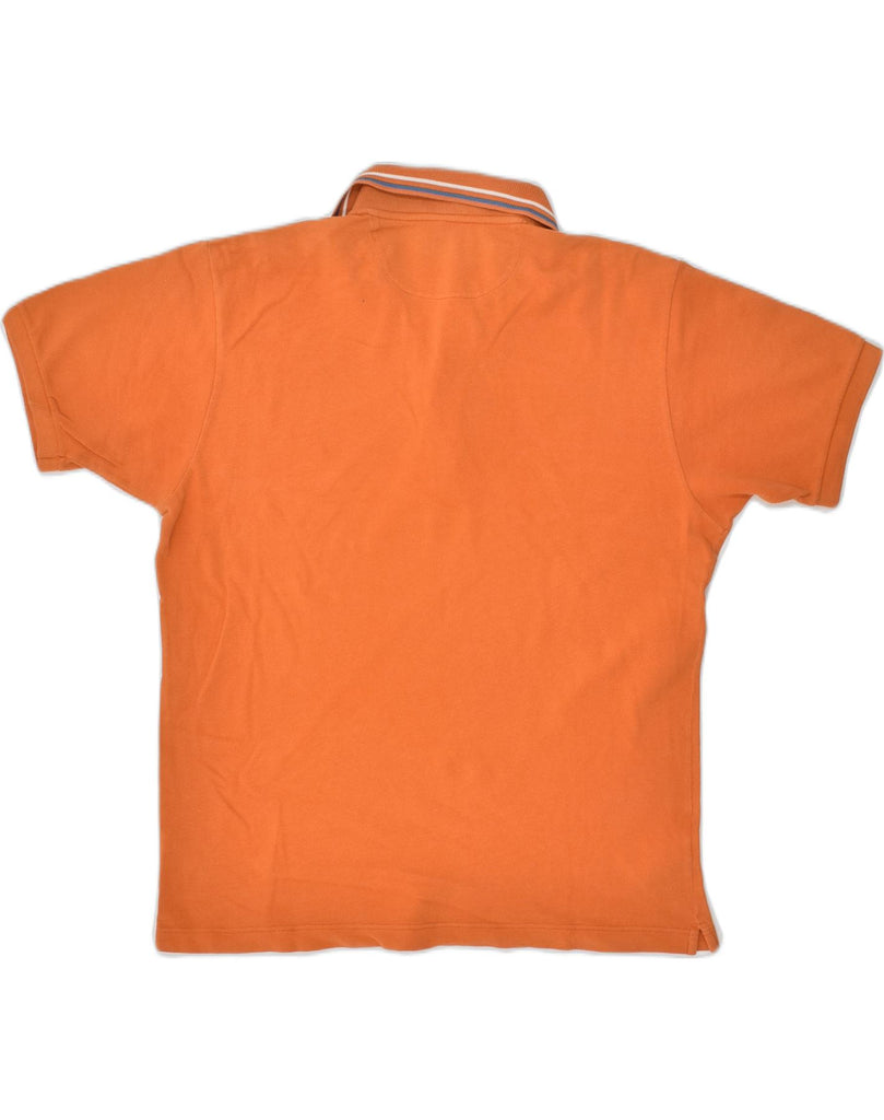 BROOKSFIELD Mens Polo Shirt IT 50 Medium Orange Cotton | Vintage Brooksfield | Thrift | Second-Hand Brooksfield | Used Clothing | Messina Hembry 