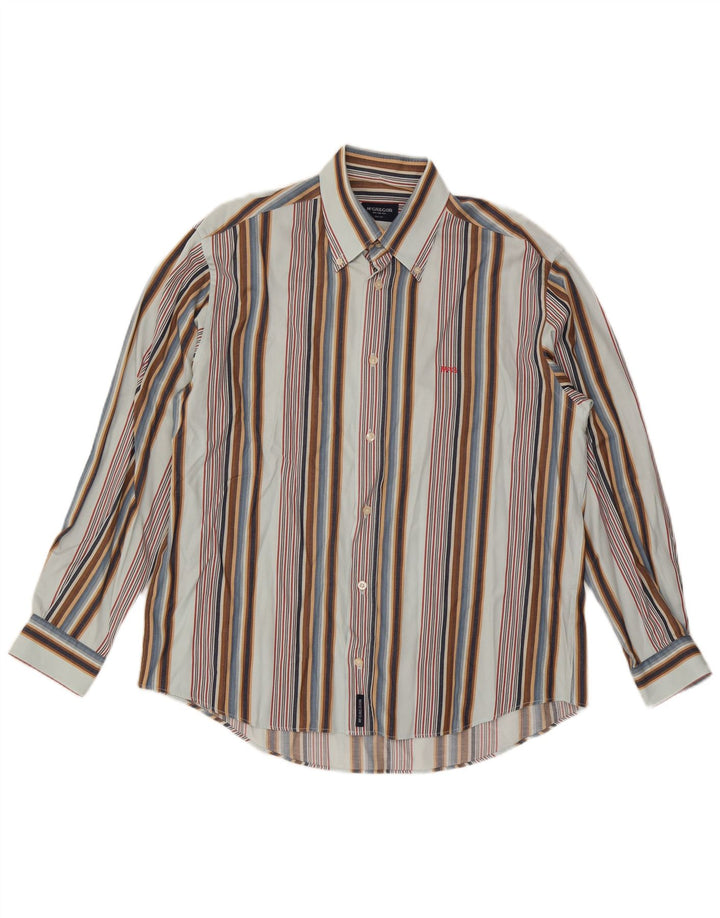 McGregor Mens Shirt Large Multicoloured Striped Cotton