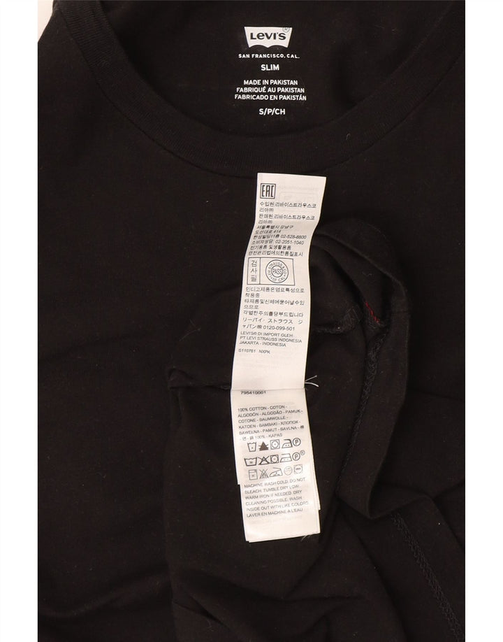 Levi's Mens Slim Fit T-Shirt Top Small Black Cotton
