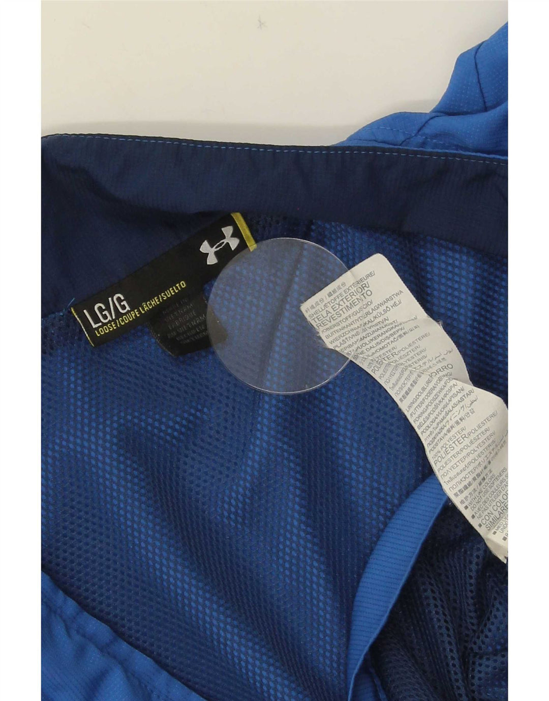 Under Armour Mens Tracksuit Top Jacket Large Blue Colourblock Polyester
