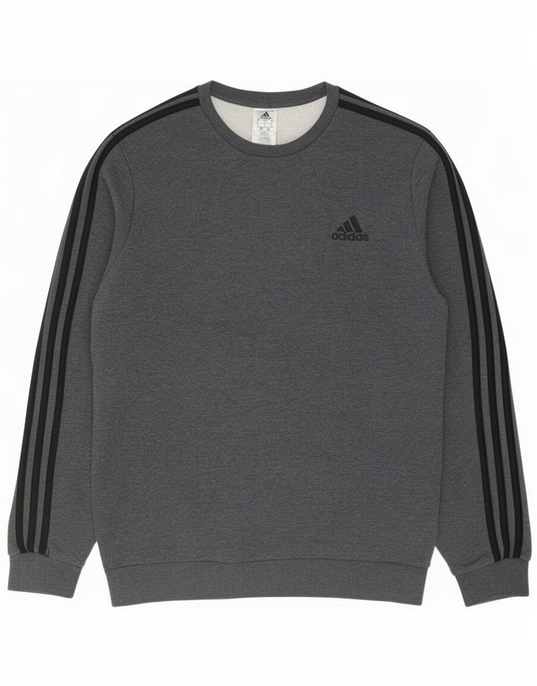 Adidas Mens Sweatshirt Jumper Large Grey Cotton
