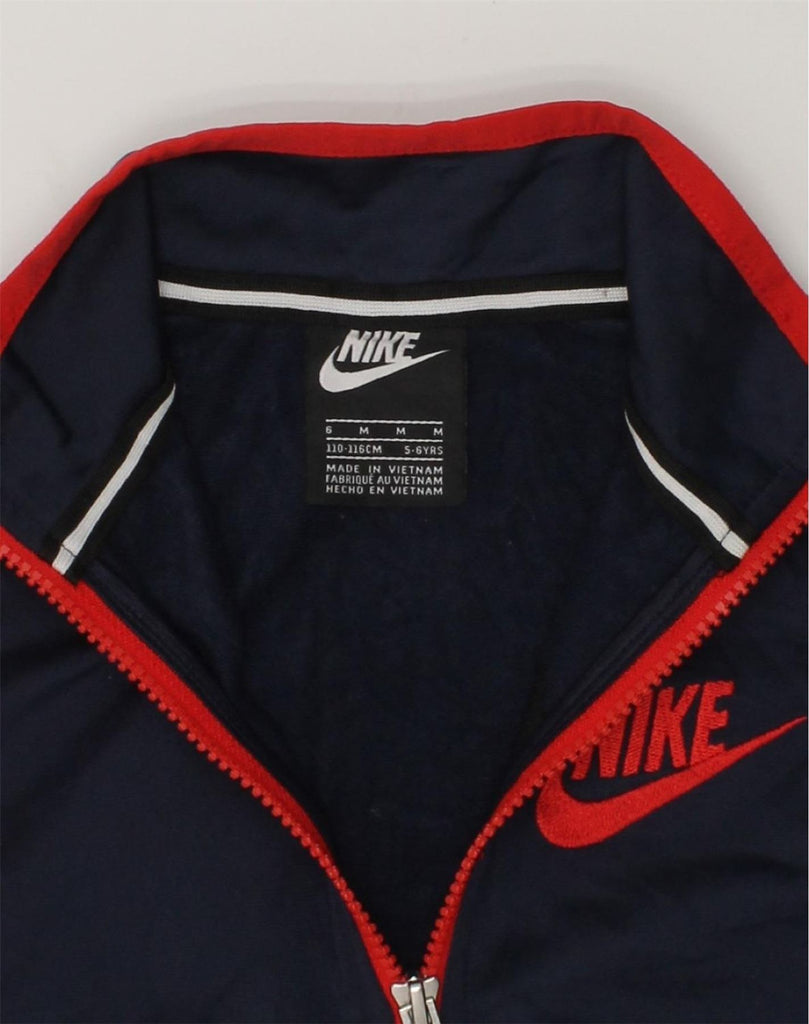 NIKE Boys Graphic Tracksuit Top Jacket 5-6 Years Medium Navy Blue | Vintage Nike | Thrift | Second-Hand Nike | Used Clothing | Messina Hembry 