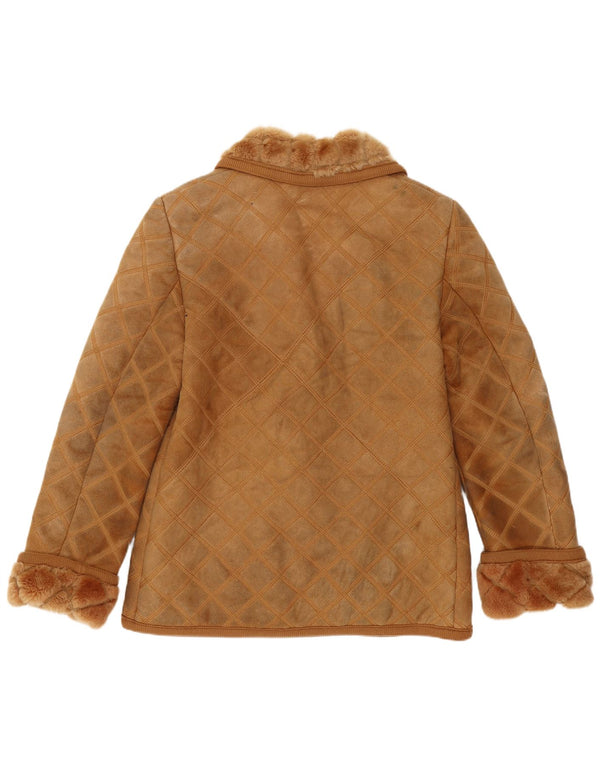 Rupp & Taureck Couture Womens Shearling Jacket UK 14 Medium Brown
