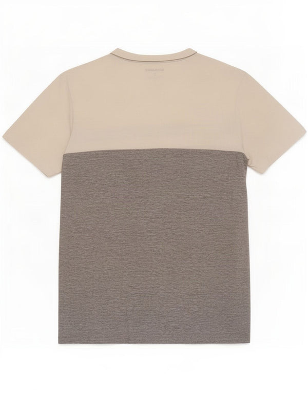 Jack & Jones Mens Graphic T-Shirt Top Medium White Colourblock Cotton