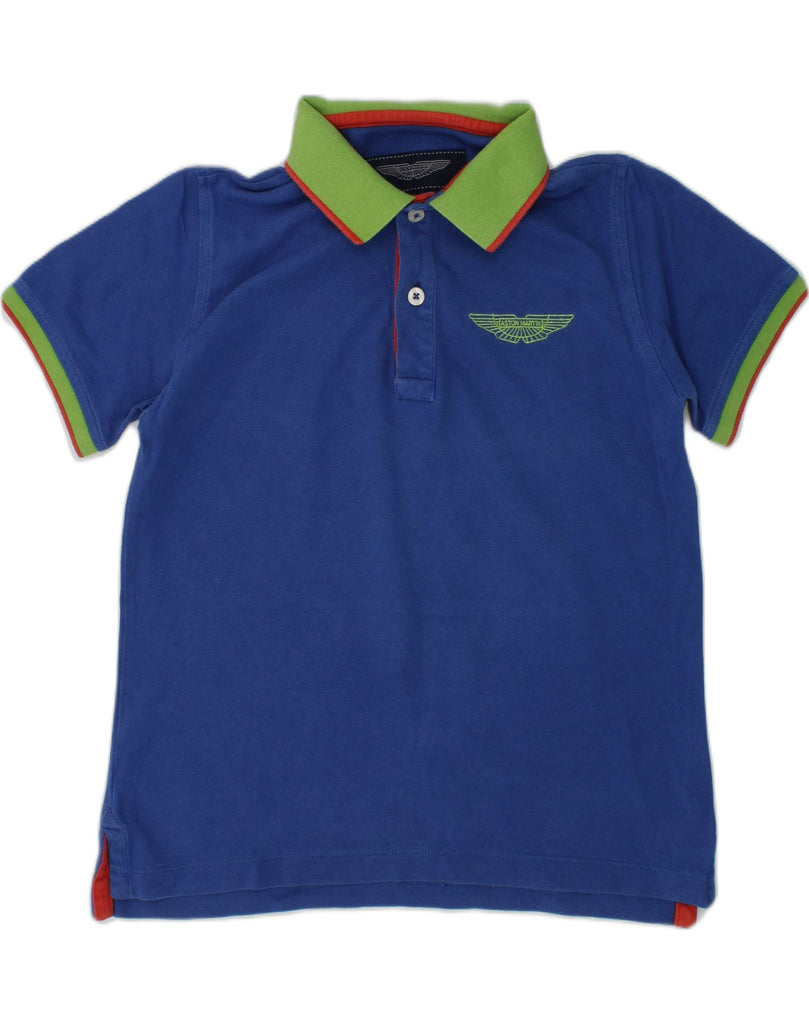 ASTON MARTIN Boys Polo Shirt 5-6 Years Blue | Vintage Aston Martin | Thrift | Second-Hand Aston Martin | Used Clothing | Messina Hembry 