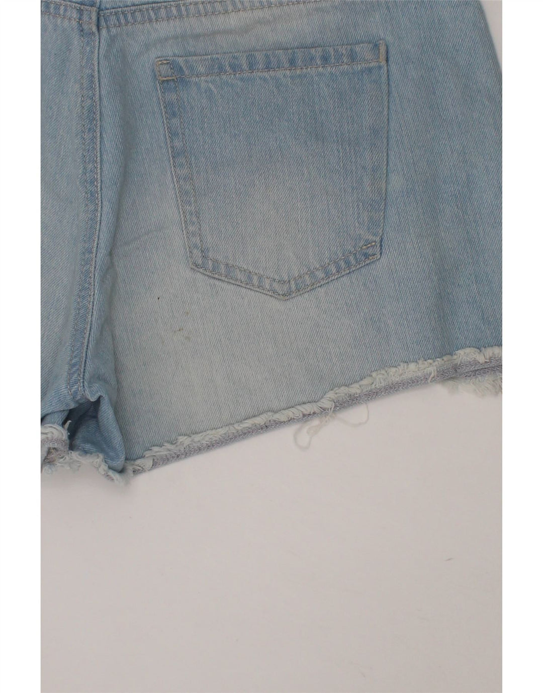 BENETTON Womens Distressed Denim Hot Pants W26 Small  Blue Vintage Benetton and Second-Hand Benetton from Messina Hembry 
