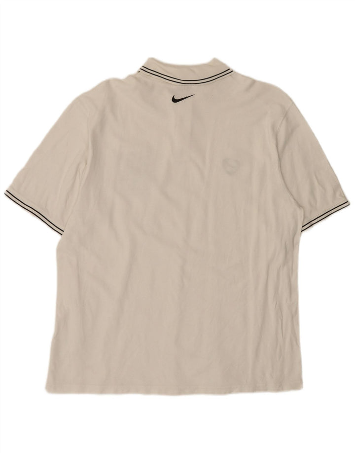 Nike Mens Graphic Polo Shirt XL White Cotton