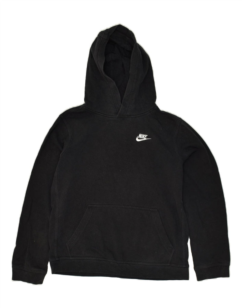 NIKE Boys Hoodie Jumper 13-14 Years XL Black Cotton | Vintage Nike | Thrift | Second-Hand Nike | Used Clothing | Messina Hembry 