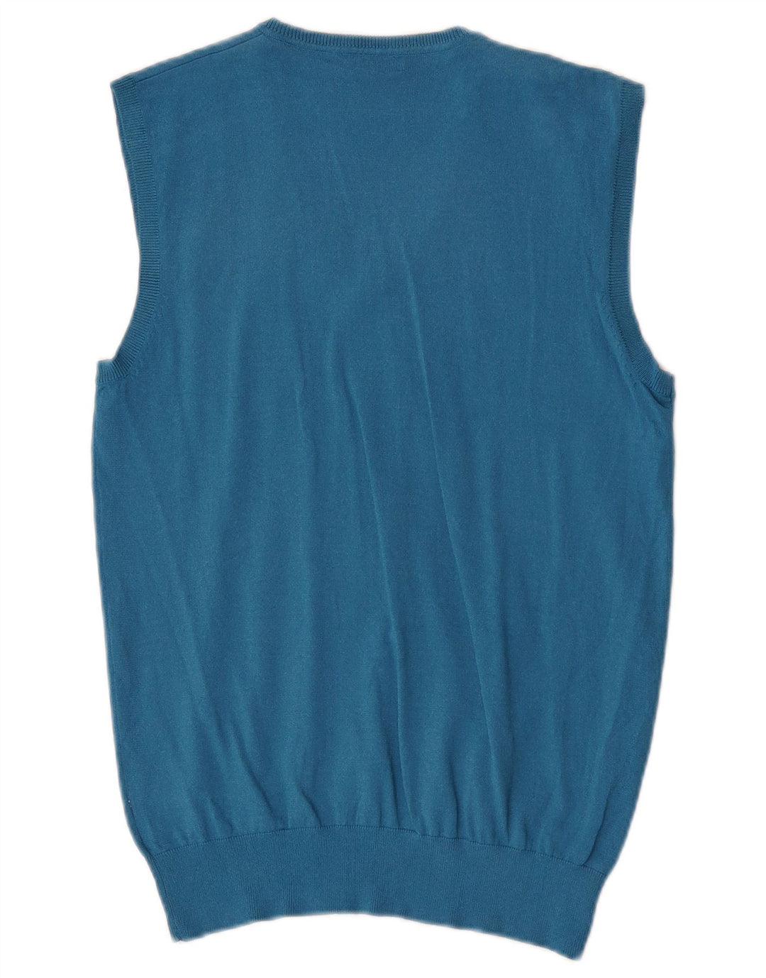 Gaudi Mens Vest Tank Top Medium Blue Viscose