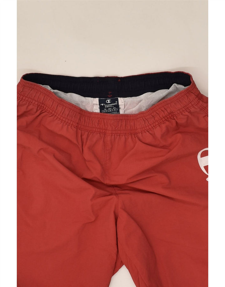 CHAMPION Mens Graphic Sport Shorts Small Red Polyester | Vintage Champion | Thrift | Second-Hand Champion | Used Clothing | Messina Hembry 
