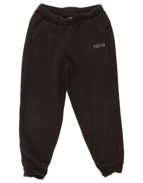 Puma Boys Tracksuit Trousers Joggers 7-8 Years  Black Cotton