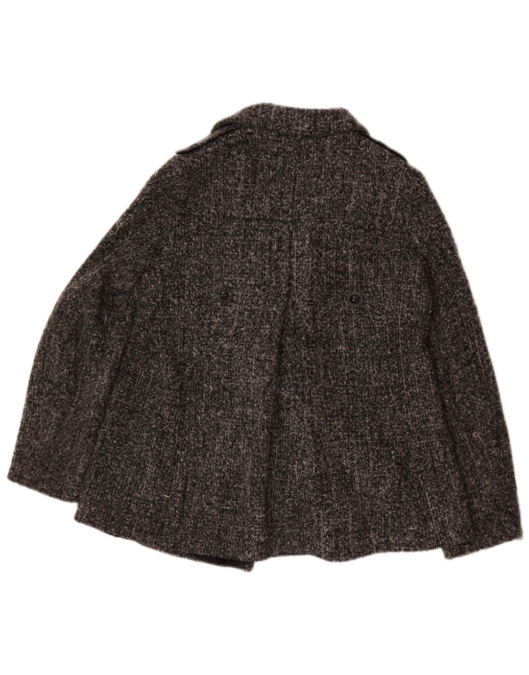 Roccobarocco Womens Pea Coat IT 48 XL Grey Flecked Polyester