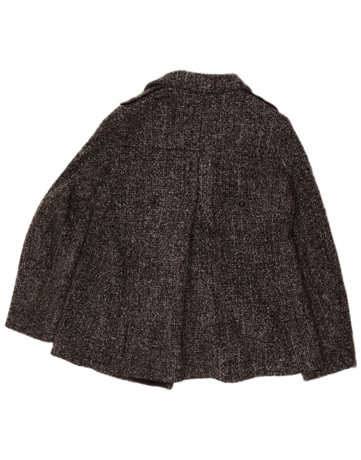 Roccobarocco Womens Pea Coat IT 48 XL Grey Flecked Polyester