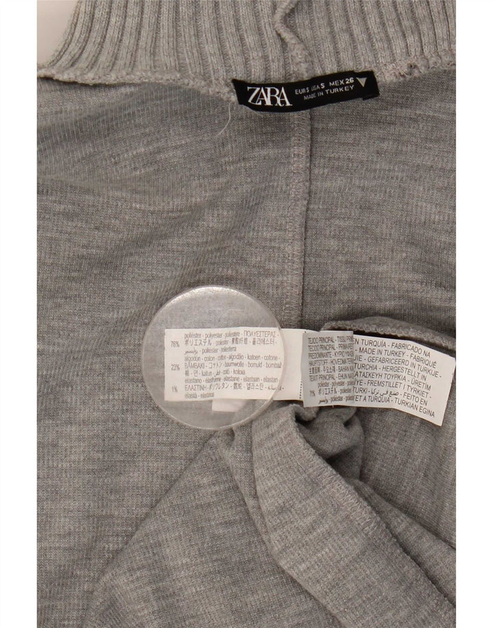 Zara Womens Vest Tank Top UK 10 Small Grey Polyester